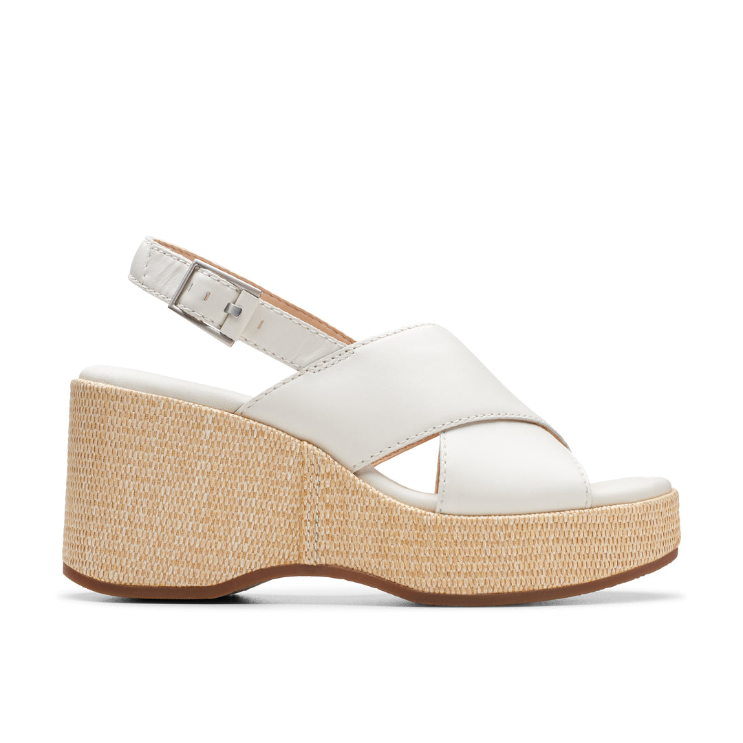 Clarks Manon Wish Off White Leather Women display picture 1