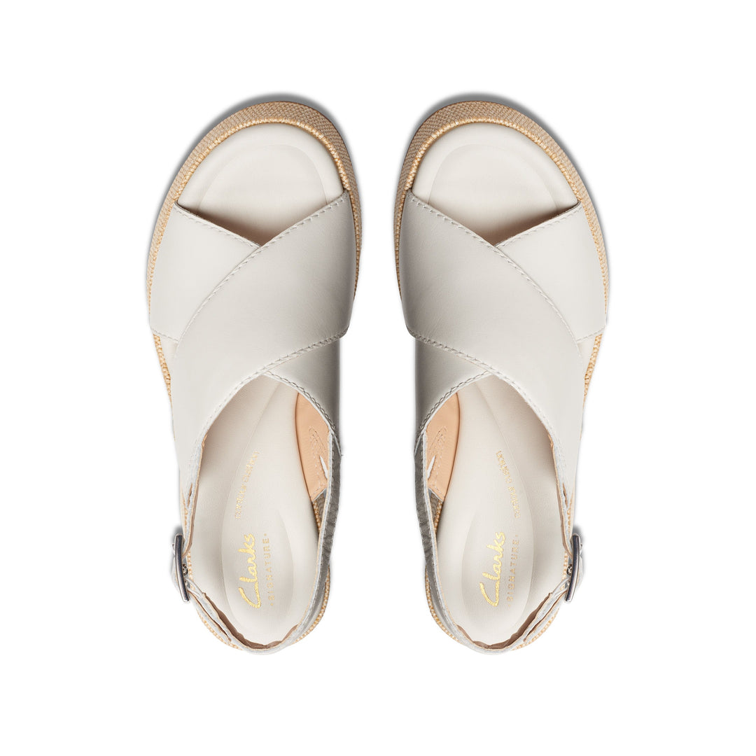 Clarks Manon Wish Off White Leather Women display picture 1