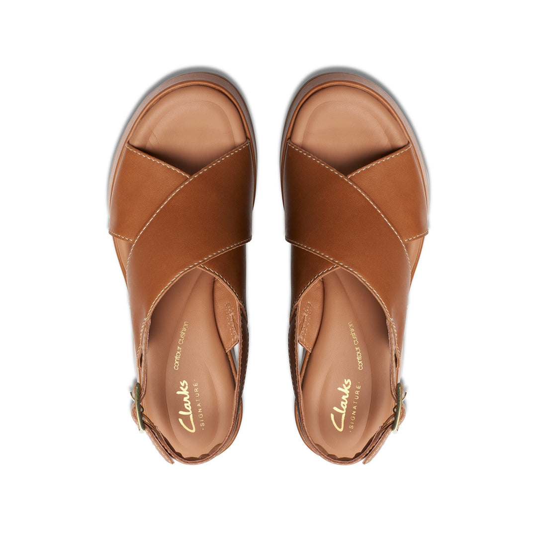 Clarks Manon Wish Tan Leather Women display picture 1