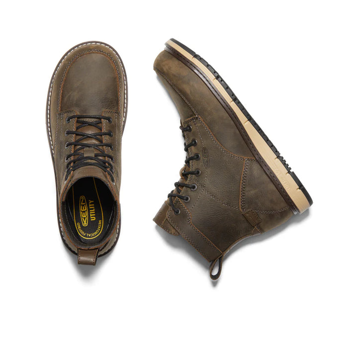 Keen San Jose 6” Waterproof Aluminum Toe Cascade Brown Men display picture 2